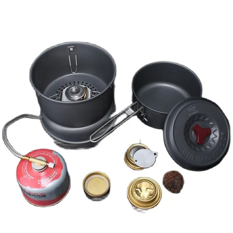 Camping Gas Stove Alcohol Stove BL100-Q1 Portable Cookware Cooking Pot Combine Set