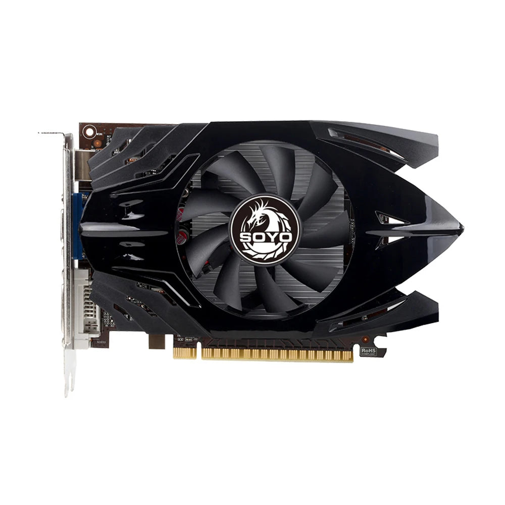 SOYO Nvidia GeForce GT730 4G Graphics Card GDDR3 Video Memory HDMI-compatible Game Video Card New GPU for Desktop Computers