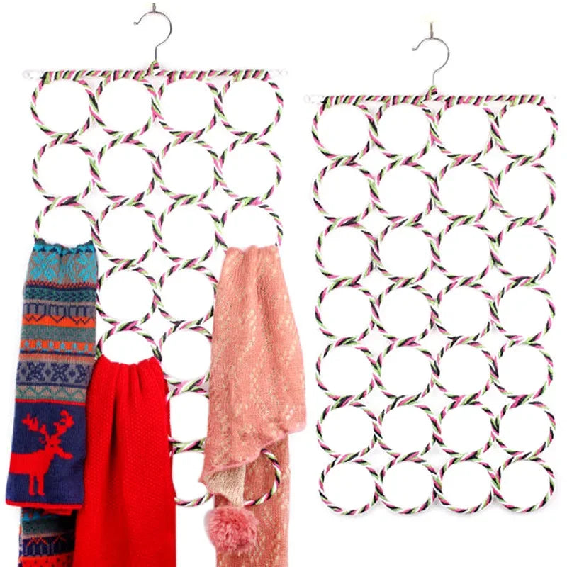 Multi-Hole Scarf Hanger, Efficient Closet Organizer