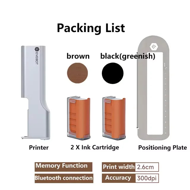 Portable Food Inkjet Printer EVEBOT Printpen Buletooth Wireless Handheld HD Printing Coffee Beer Bread for Cofe Hotel Restaurant