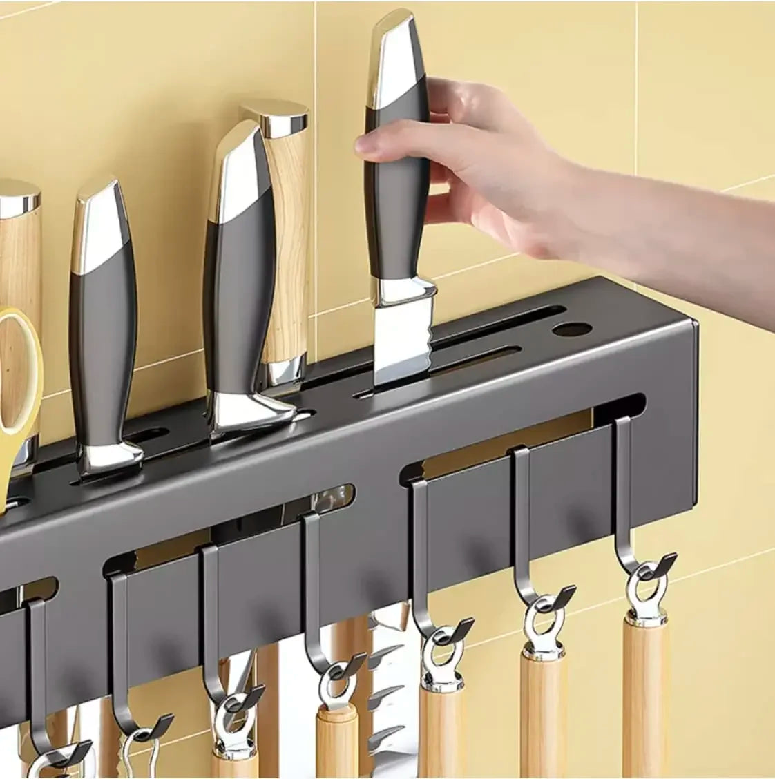 Kitchen Wall Mounted Utensil Rack Knife Holder Cutlery