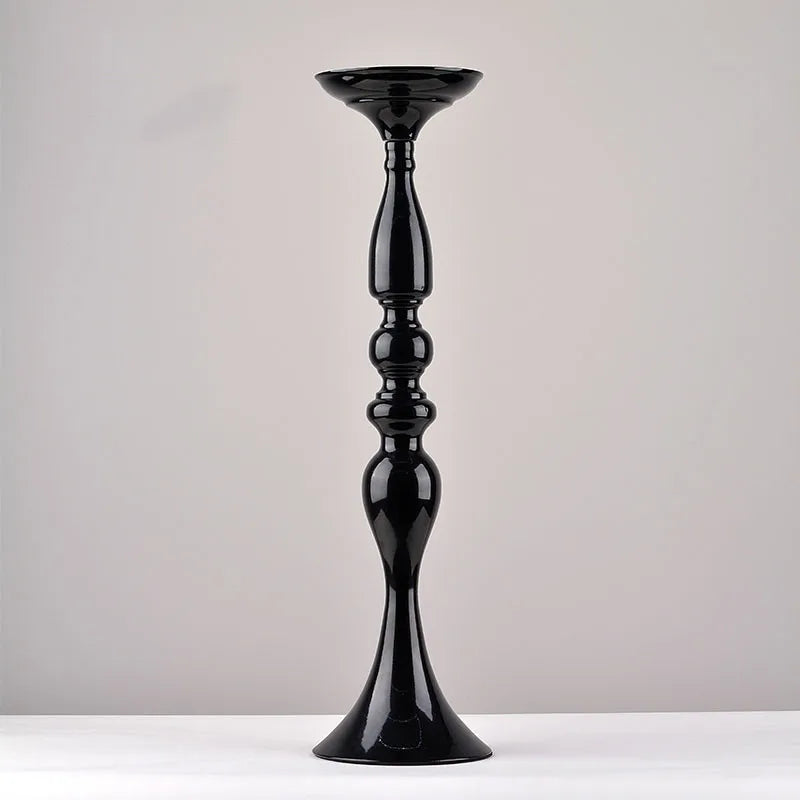 Black  Candle Holders Flowers Vase Candlestick Centerpieces Road Lead Candelabra Centerpieces Wedding porps Christmas decoration