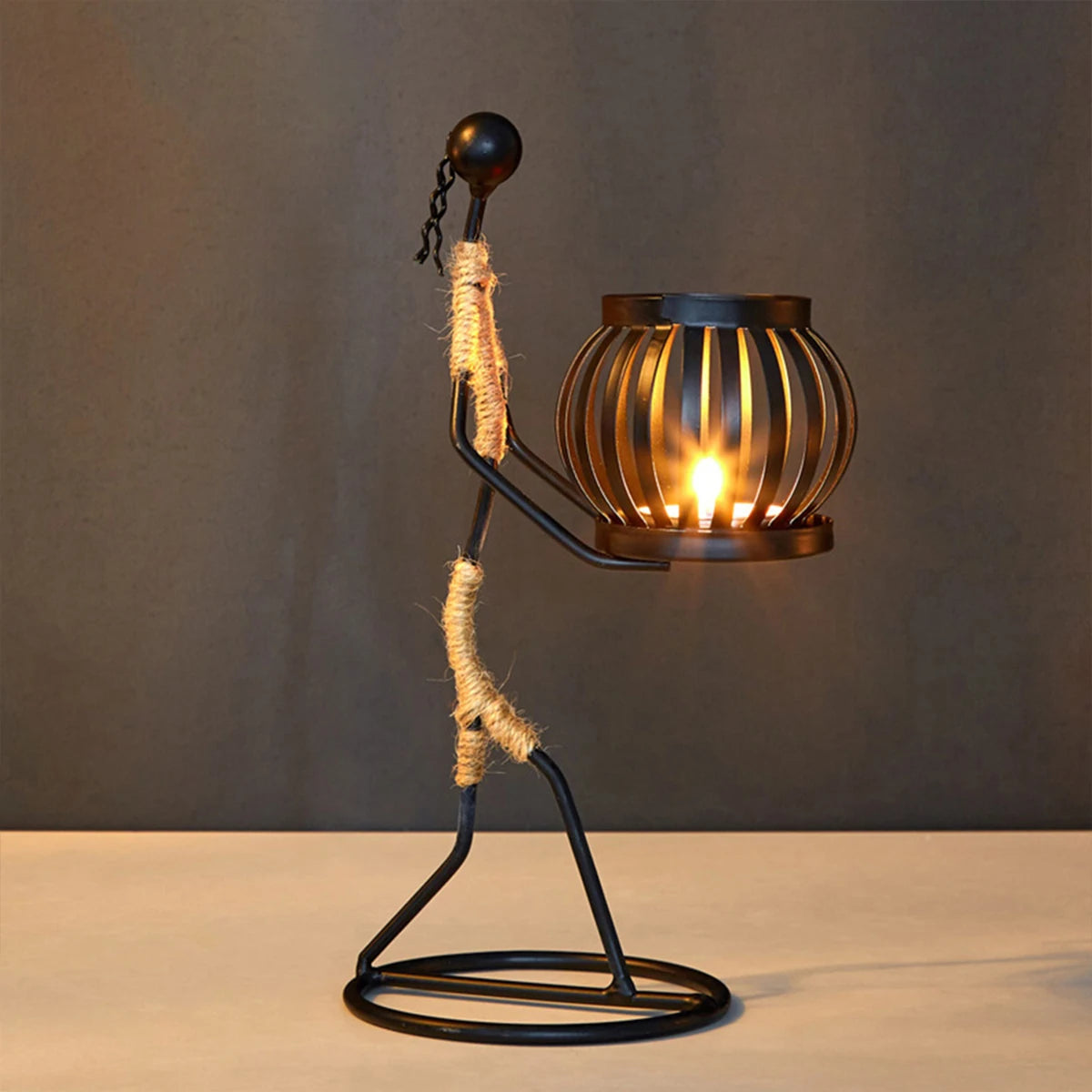 New Metal Candle Holder Abstract Character Candlestick Decor  Handmade Candlestick Vintage Candle Stand Home Decor Art Gift