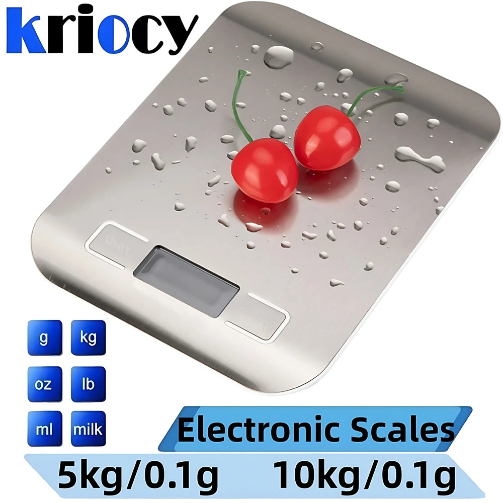 Balances de cuisine électroniques en acier inoxydable