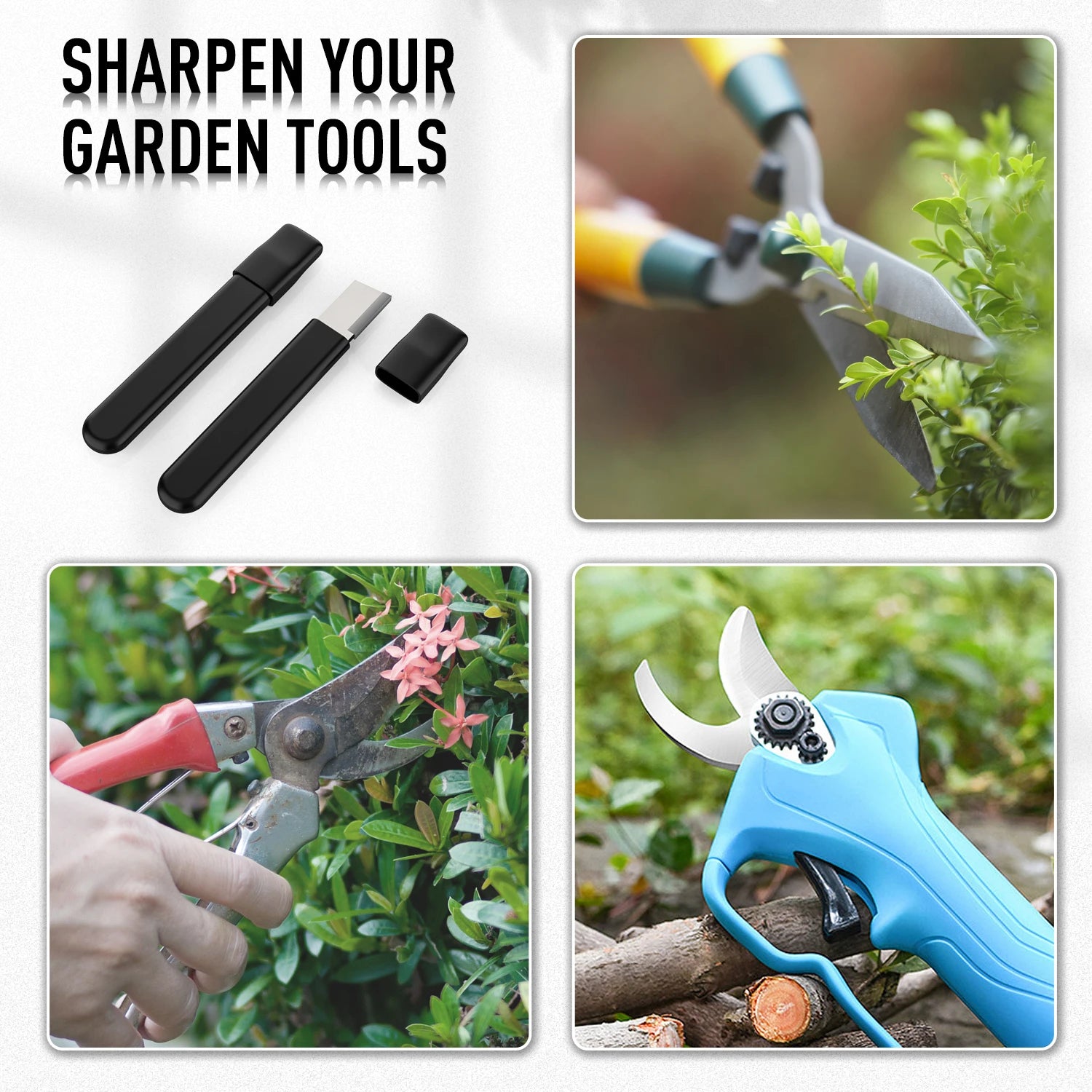 NUOTEN Brand Scissors Axes Pruners Hatchets Sharpener Hand Held Knife and Scissor Sharpener Garden Outdoor Sharpening Tool