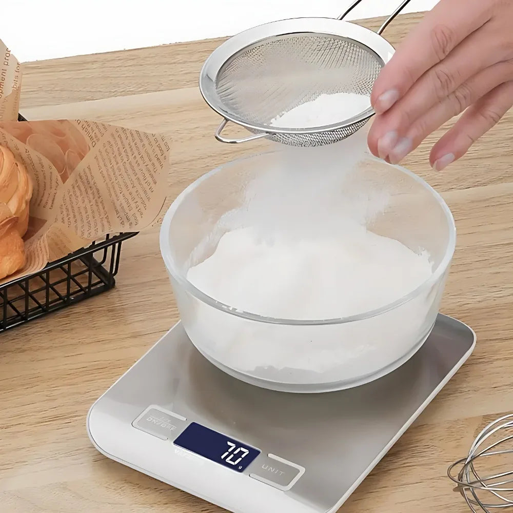 Balances de cuisine électroniques en acier inoxydable