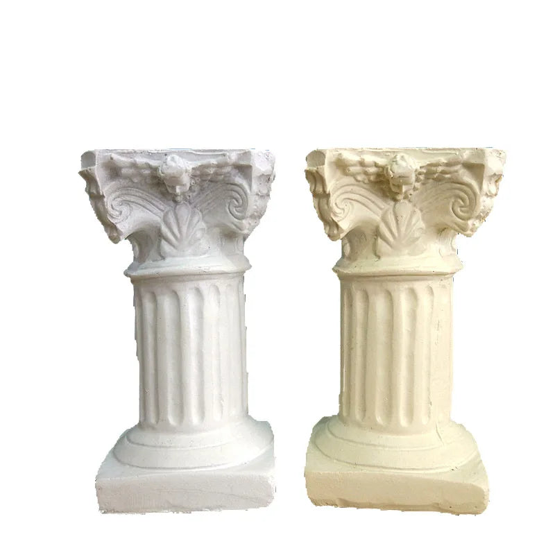 Europe Artificial Simulation Roman Column Candlestick Candle Holder Photography Background Props Photo Adornment Home Decoration