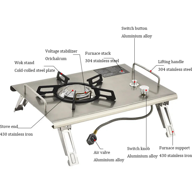 Foldable Stainless Steel Camping Stove