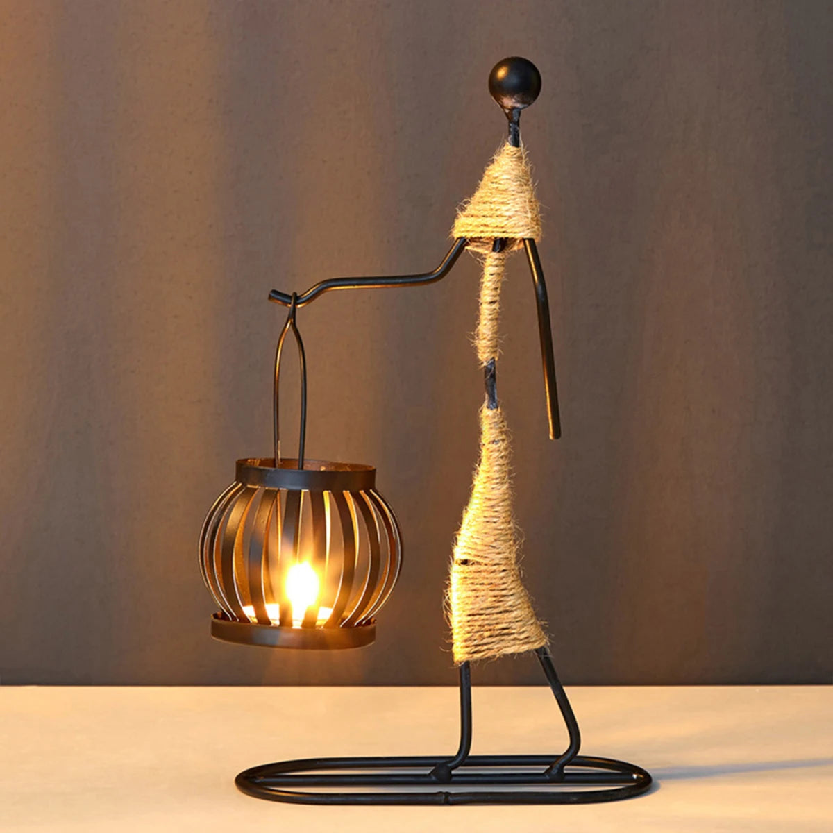 New Metal Candle Holder Abstract Character Candlestick Decor  Handmade Candlestick Vintage Candle Stand Home Decor Art Gift