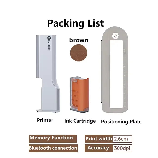 Portable Food Inkjet Printer EVEBOT Printpen Buletooth Wireless Handheld HD Printing Coffee Beer Bread for Cofe Hotel Restaurant