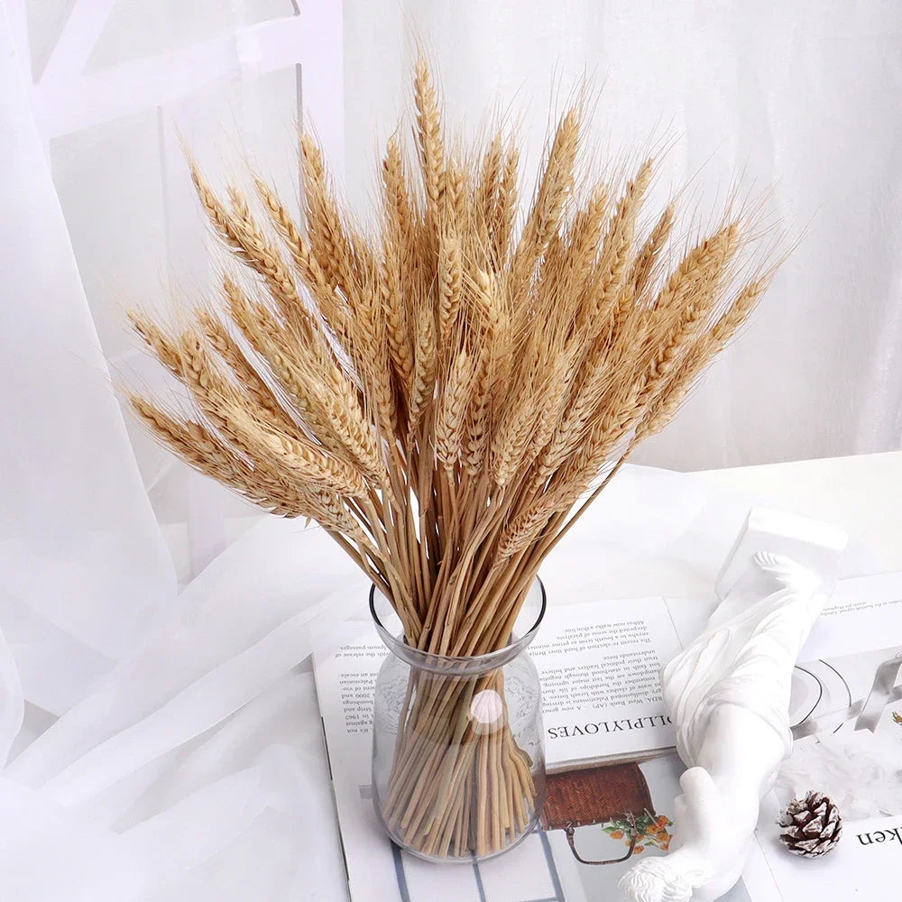 Dried Wheat Ear Artificial Flower Natural Wheat Pampas Grass Home Decoration