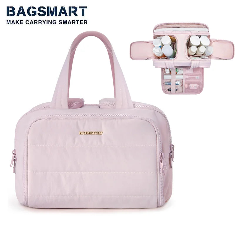 BAGSMART Travel Toiletry Bag Cosmetic Bag for Women