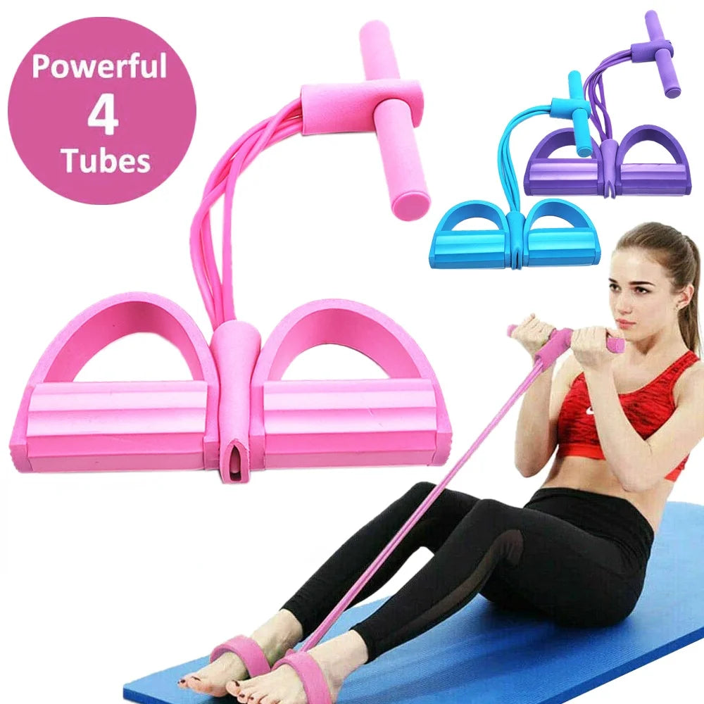 Resistanc Elastic Pull Ropes Exerciser Rower Belly Resistance Band