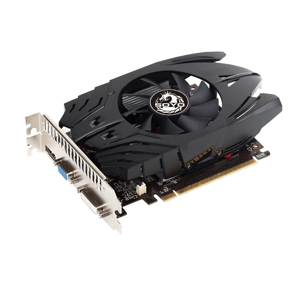 SOYO Nvidia GeForce GT730 4G Graphics Card GDDR3 Video Memory HDMI-compatible Game Video Card New GPU for Desktop Computers