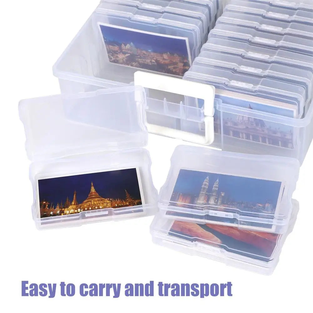 Photo Storage Box Photo Keeper Cases Plastic Photo Storage