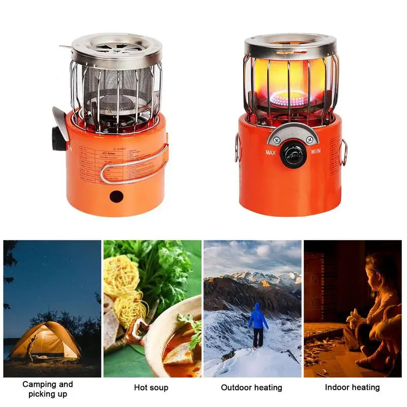 Outdoor Portable Gas Heater Space Heater Portable Outdoor Dual-purpose Tent Gas Heater Camping Hiking Traveling Heating Stove