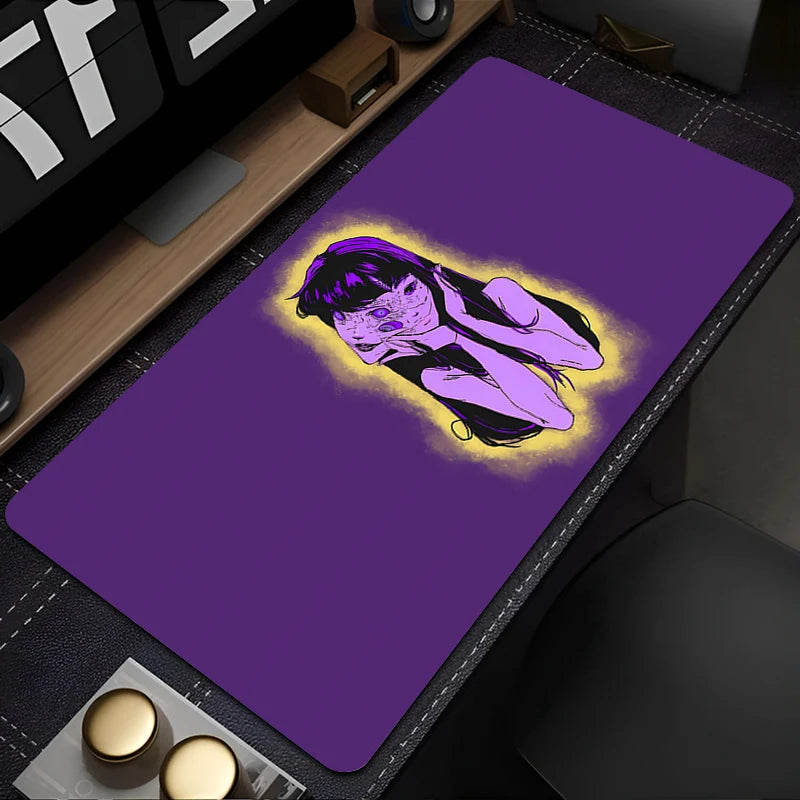 Gaming Accessories Mousepad Junji Ito Tees Horror HD Printed Anime Mouse Pad Office Pc Cabinet Desk Mat Extended Keyboard Carpet